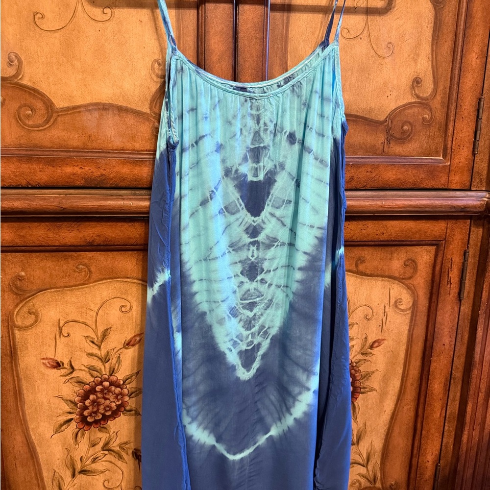 Lani Aqua Tie-Dye Dress